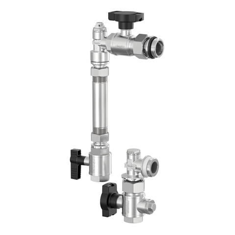 Flamco WM-Zähler-Anbauset Universal senkr. DN20 G3/4i x G1a MS vern.