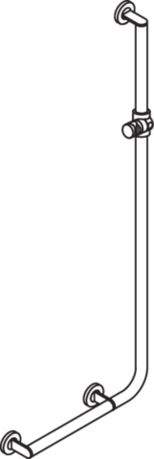 HEWI Winkelgriff m.Br.H.,d:32, A1:1250, W1:450,li,chr,Brh.Kst. signalweiß