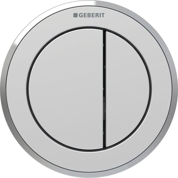 Geberit Typ 10 Fernbetätigung, rund, pmeum. 2-M-Sp., Möbeldrücker, chrma, Etc / chrg