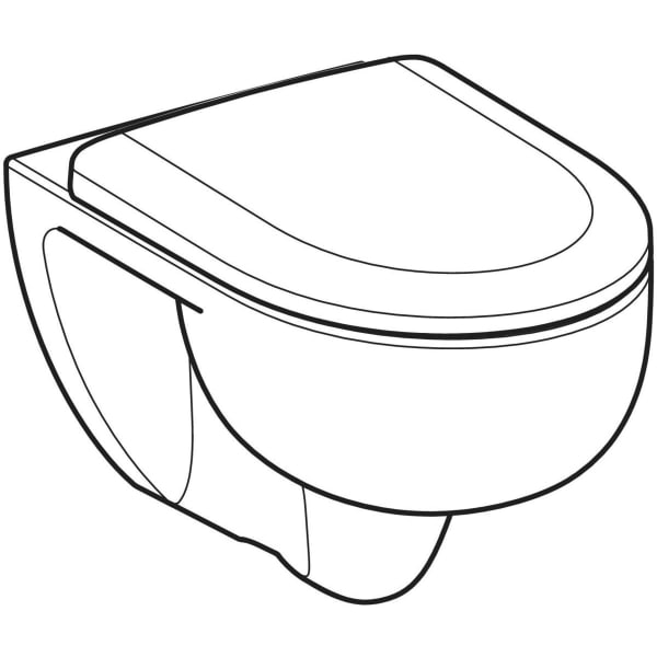 Geberit Renova Set WWC, Tiefsp. TurboFlush, m. WC-Sitz, T:54cm, weiß