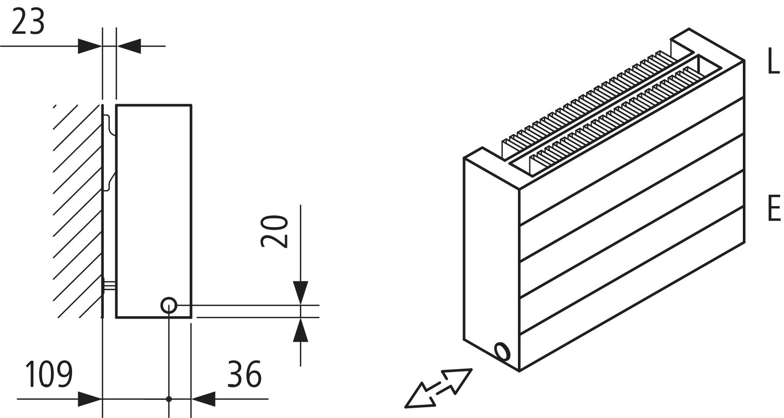 Kermi Heizwand HHN Typ22 BH840x122x2000 QN4014,weiß,6bar,o.Abd.,AB 12,LH540