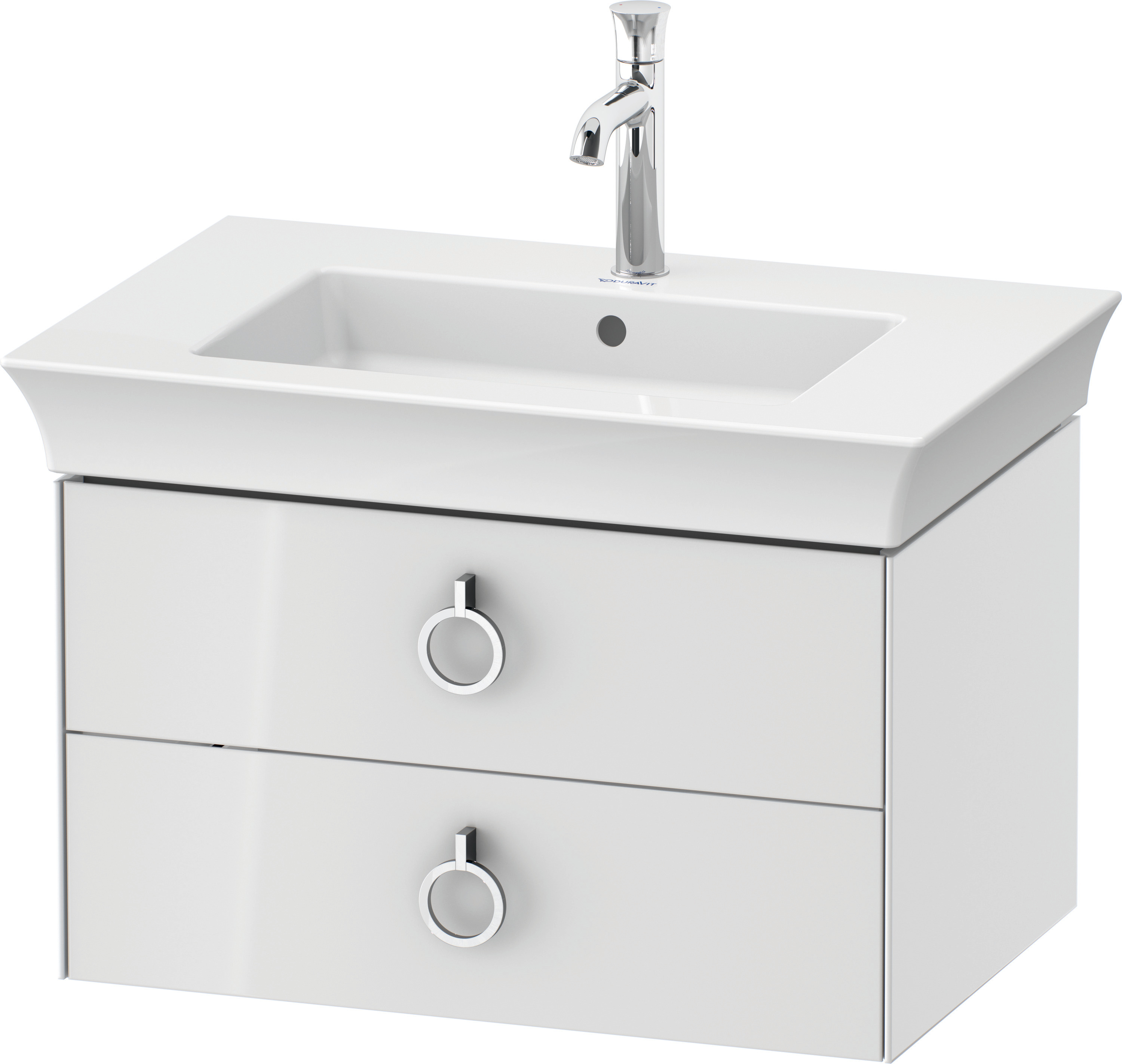 Duravit WTU wandh. White Tulip,2 Schk.,mit Griff,410x684x458,Weiß Hochglanz