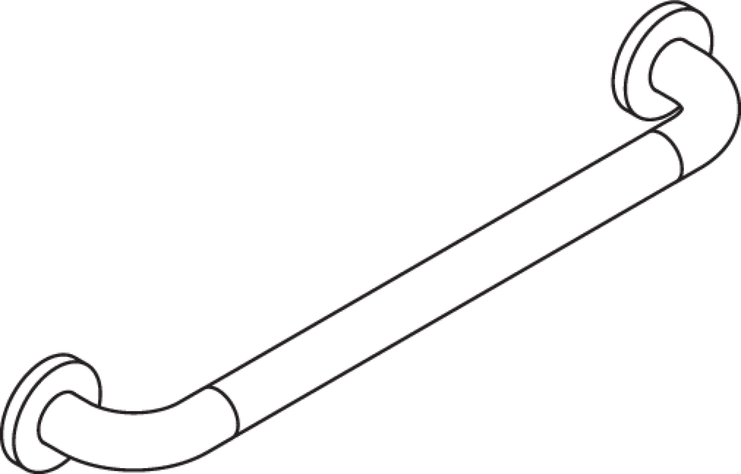 HEWI Haltegriff Ser 801 d:33, AM:500mm, BM211.2 rubinrot