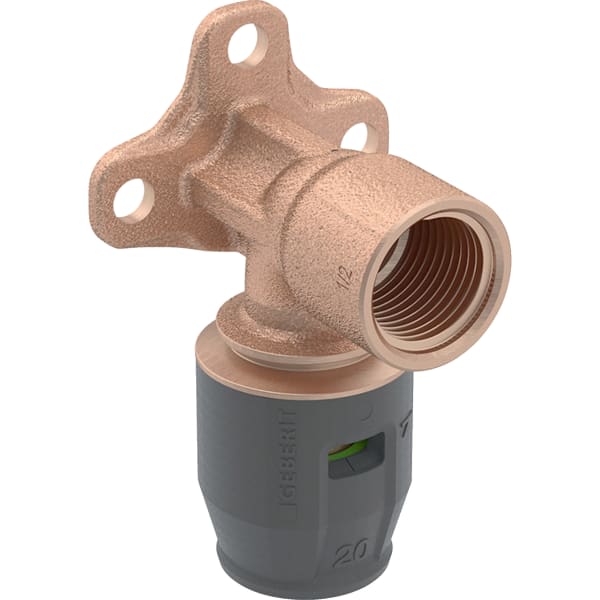 Geberit PushFit Anschlusswinkel 90Gr Rg d16-Rp1/2 L:52mm