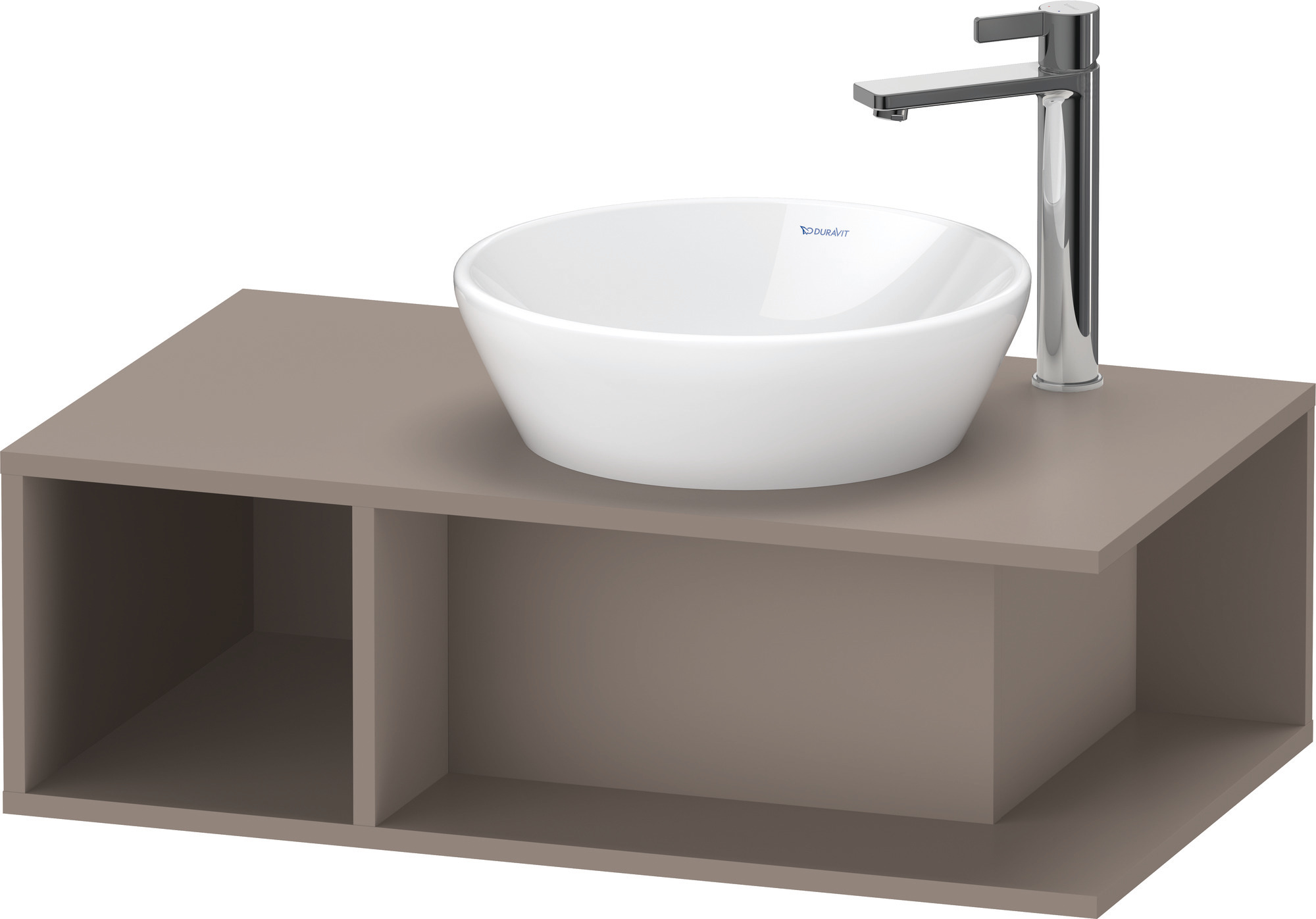 Duravit D-Neo WTU wandh.,1 offenes Fach l., 260x800x480mm, Basalt Matt