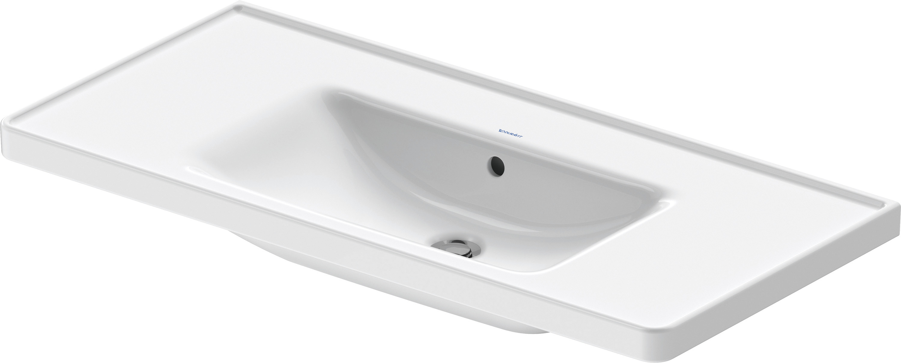 DU Waschtisch D-Neo, 1005mm, weiß mit ÜL, mit HLB, o.HL