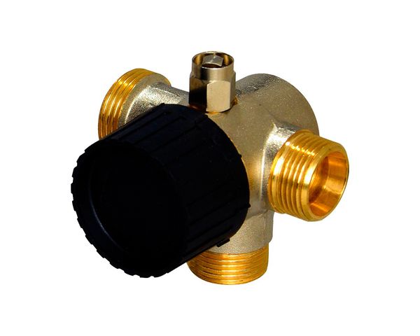 Flamco Dreiwegethermostatventiluntertl. DN15 Entlüftung, Anbindung links