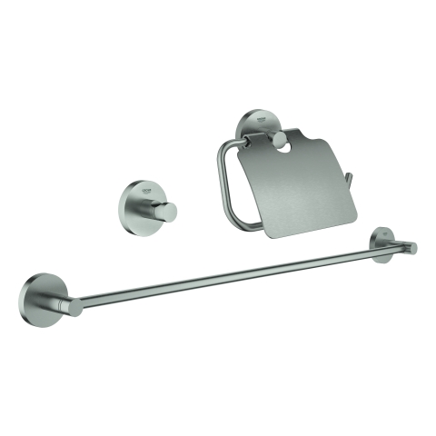 GROHE Bad-Accessoire Set 3-in-1 Essentials 40775_1 supersteel GROHE Bad-Accessoire Set 3-in-1 Essentials 40775_1 supersteel