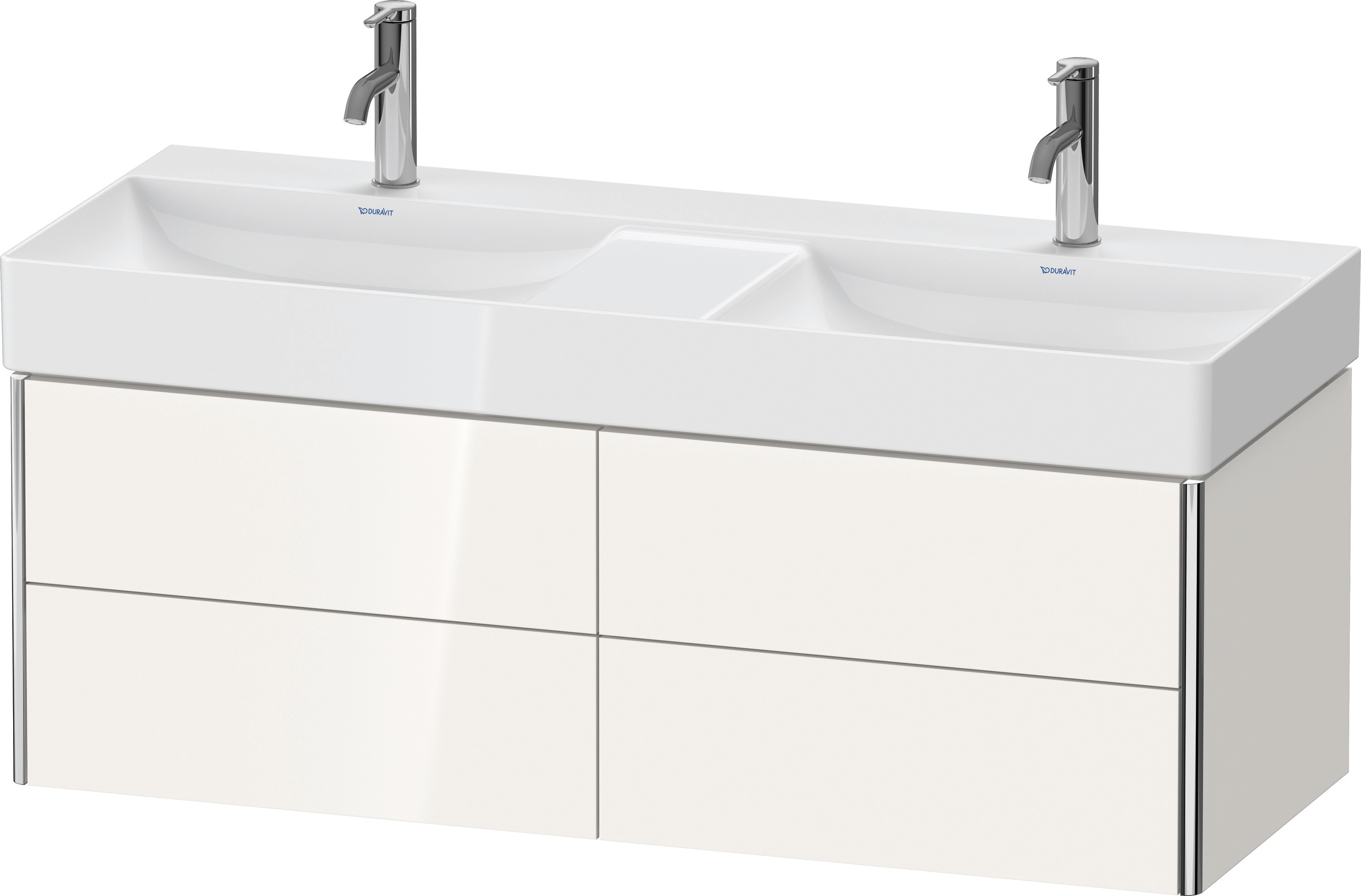 DU WTU XSquare wandh.,397x1184x460mm 4Schubkästen,steingrau seidenmatt