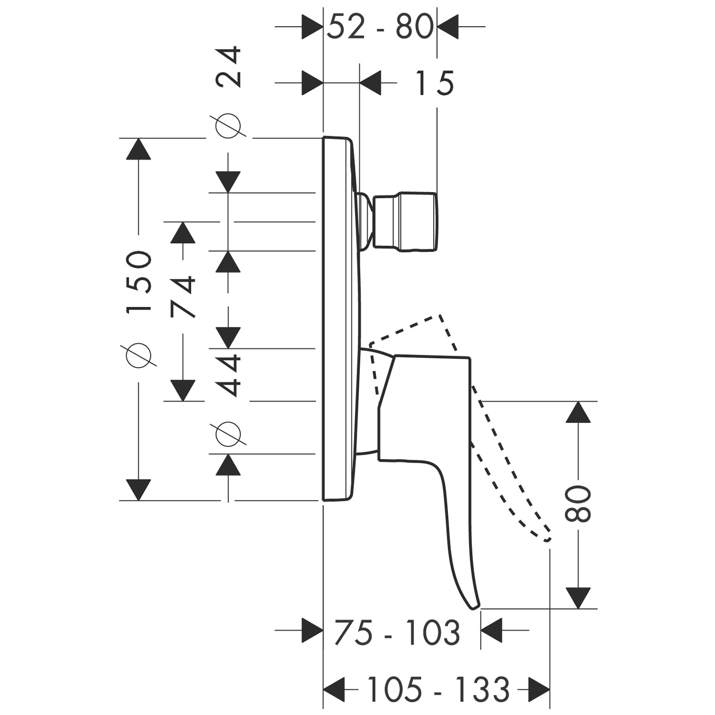 Hansgrohe Wannenmischer Unterputz Metris F-Set chrom mit Sicherungskombination Hansgrohe Wannenmischer Unterputz Metris F-Set chrom mit Sicherungskombination