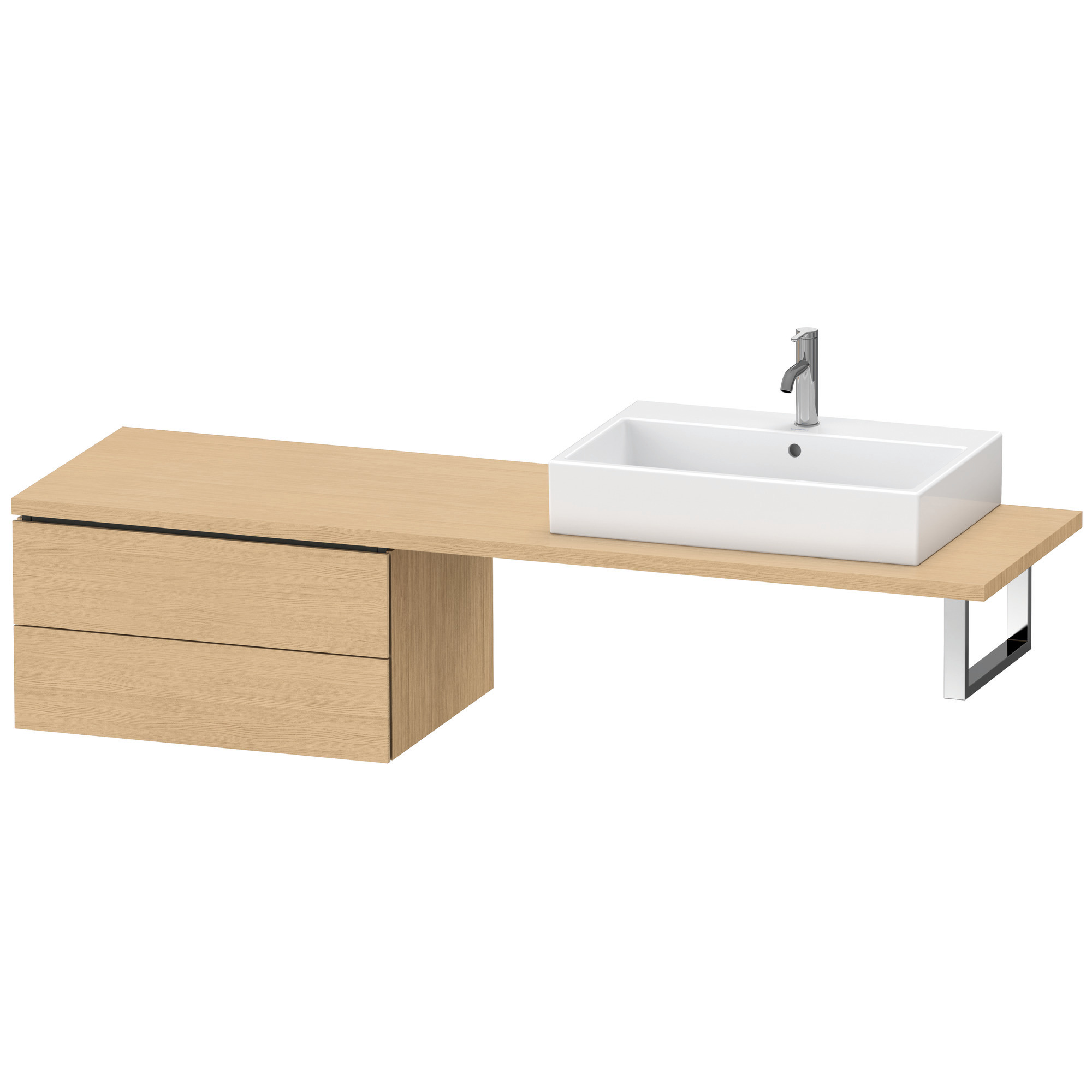 Duravit US f.Kons.Comp. L-Cube400x720x547mm 2 Schubkästen, Eiche Natur