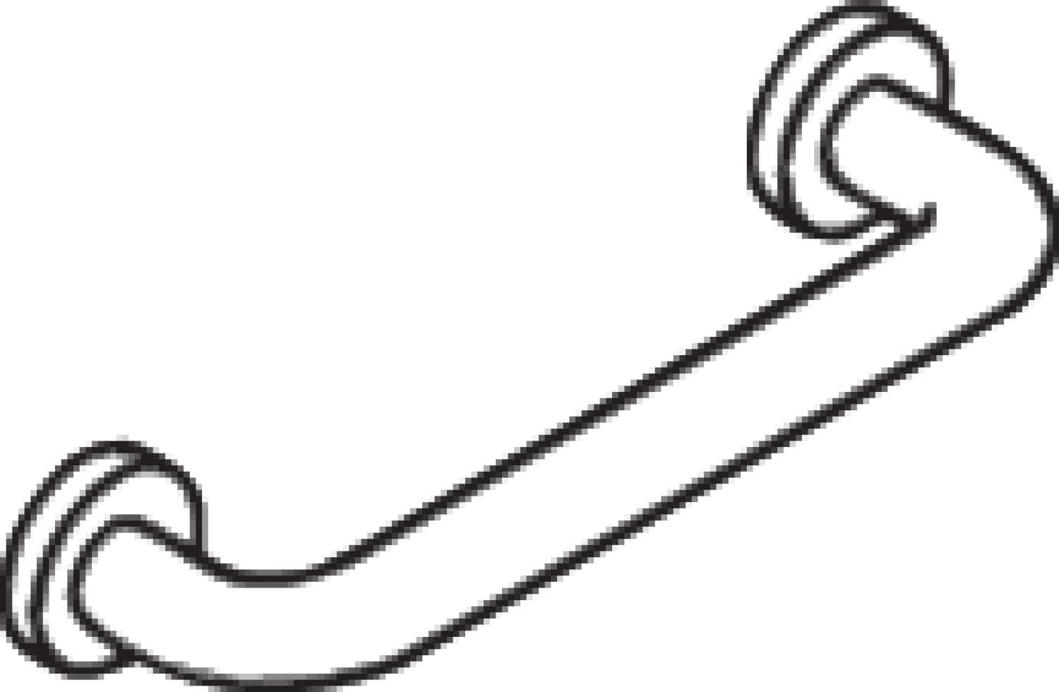 HEWI Griff/Handtuchhalter Ser 477, d:33, AM:300, m. Ros. felsgrau