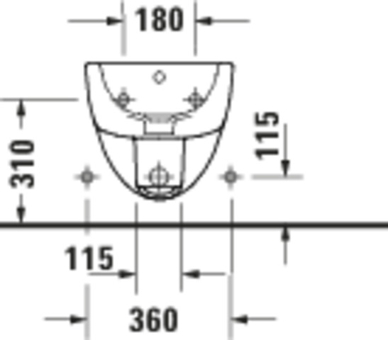 DU D-Code 2.0 Wand Bidet 540mm Weiß
