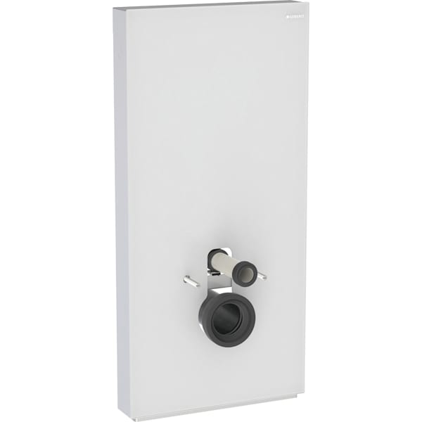 Geberit Monolith Plus Sanitärmodul für WWC 101cm, Glas weiß / Aluminium gebürstet