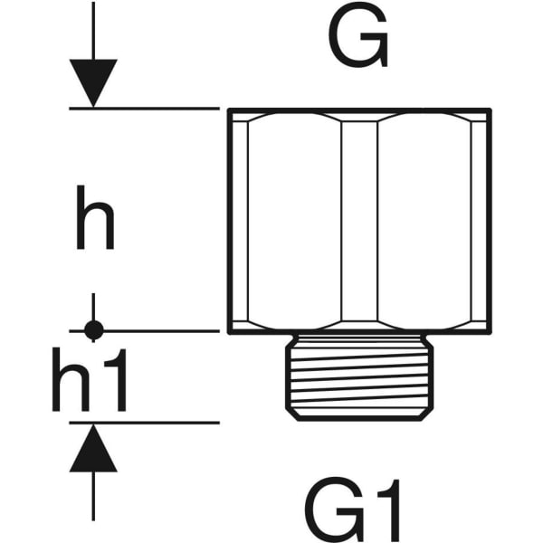 Geberit Adapter G1 1/4 - G2, verzinkt