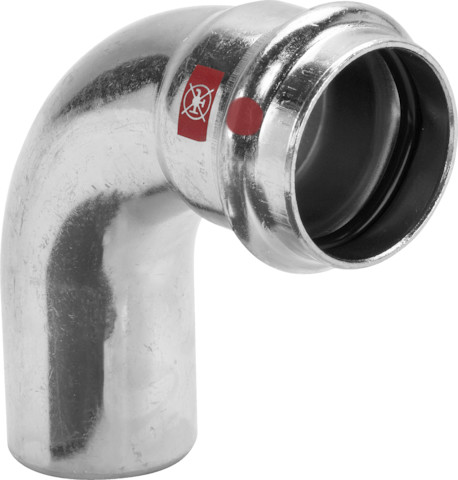 Viega Bogen 90 Grad mit SC Prestabo 1116.1 in 15mm Stahl verzinkt