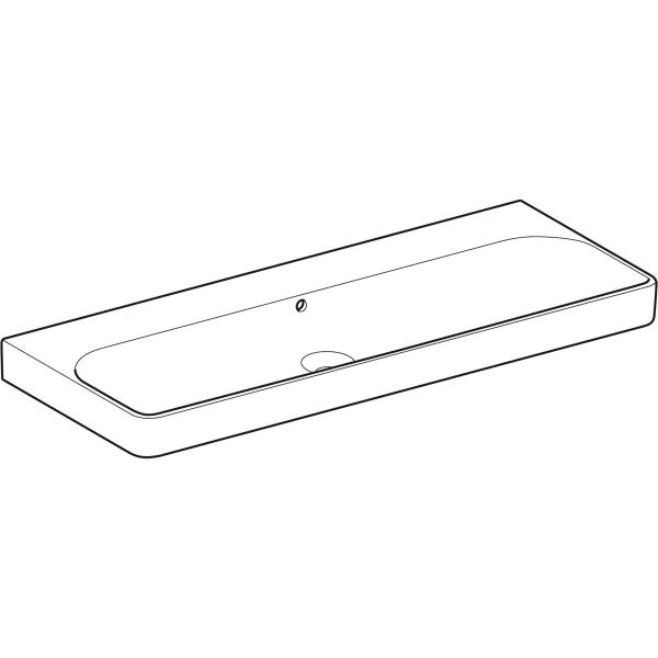 Geberit Smyle Waschtisch, eckig, 120x48cm o. Hl., m. Ül., weiß, KeraTect