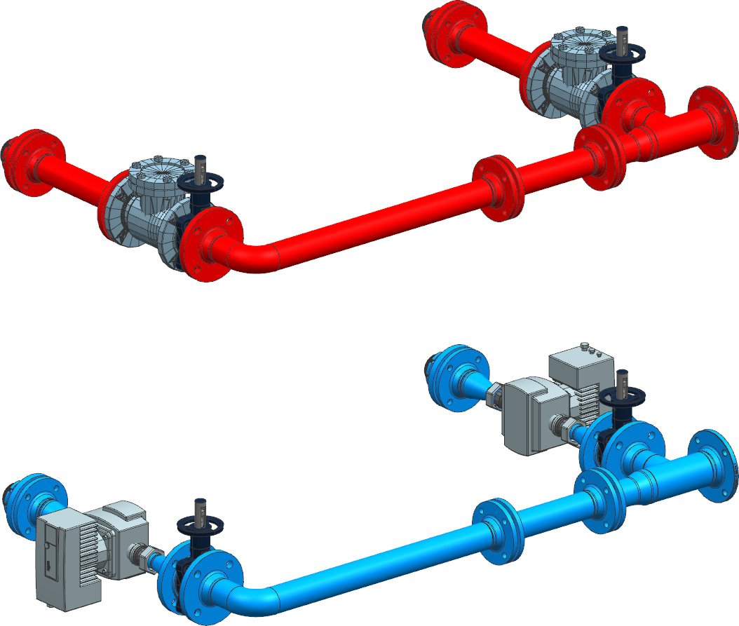 BOSCH Kaskade DN50/65-Pumpe (2x100kW)V2 Unterkomponente Kaskade mit Pumpe