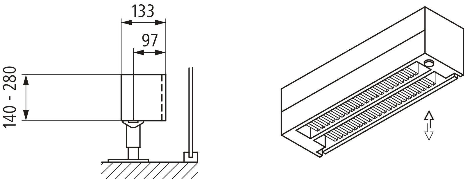 Kermi L-Kon S Typ22 BH210x133x800mm QN747,weiß,6 bar, m. Abd., AB Uni.,VE2,5