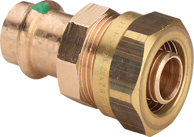 Viega Verschraubung mit SC Sanpress 2213 in 16x15mm Rotguss