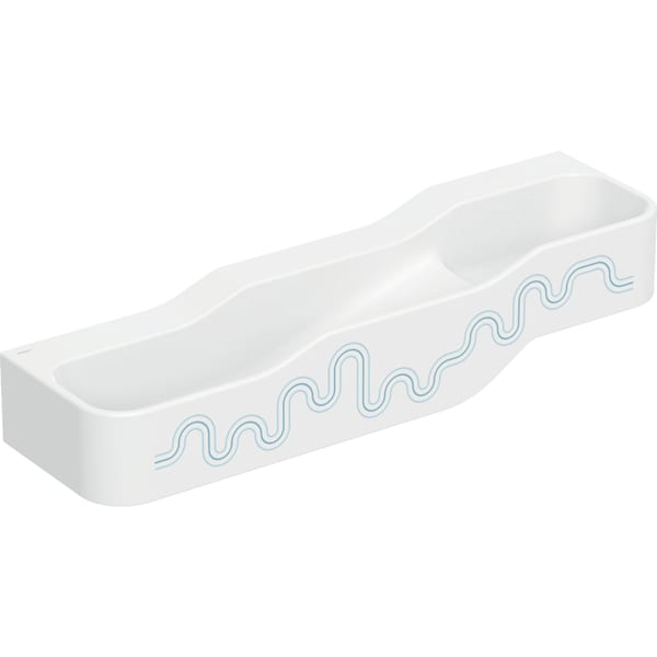 Geberit Bambini Spiel/Waschlandschaft B:140cm 3 Waschpl., tieferes B li, o. Hl., blau