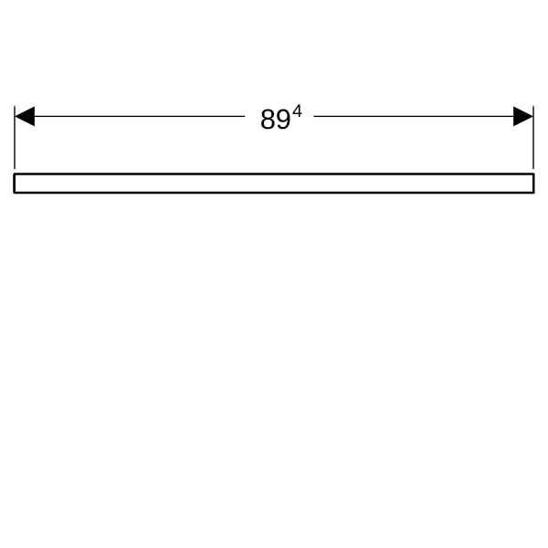 Geberit ONE WT-Platte, Ausschnitt re, für AWT 90x3x47cm, Eiche