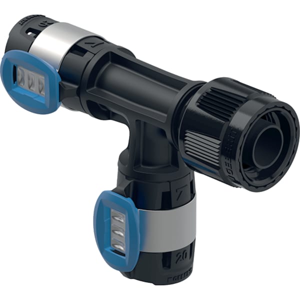 Geberit FlowFit Übergangs-T-Stück mit MasterFix PPSU d20-d20-MF20