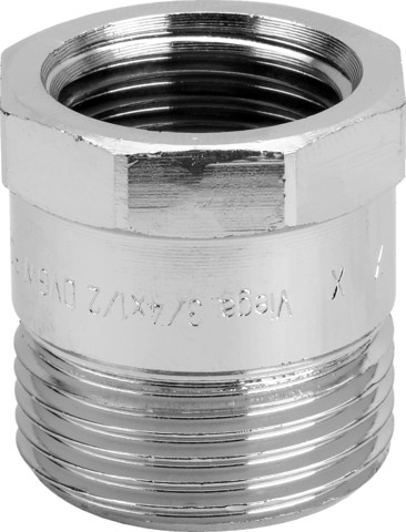 Viega Reduziernippel 3244 ohne Innenkonus in G3/4xRp1/2 Rg verchr.