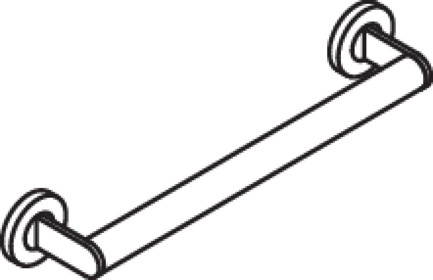 HEWI Haltegriff, d:32, L:400mm, PVD messing gebürstet