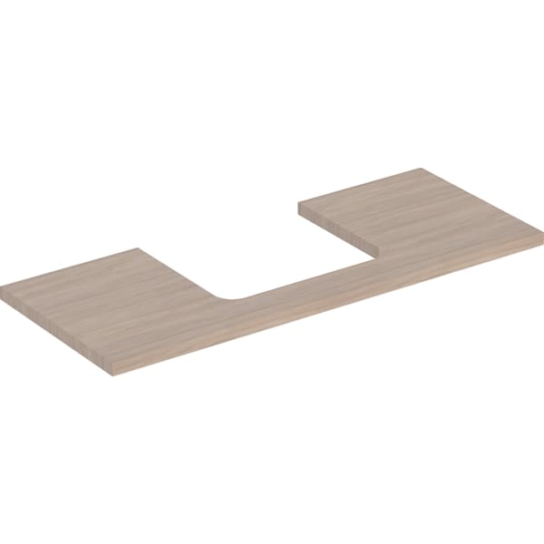 Geberit ONE WT-Platte, Ausschnitt mi. für AWT 120x3x47cm, Eiche
