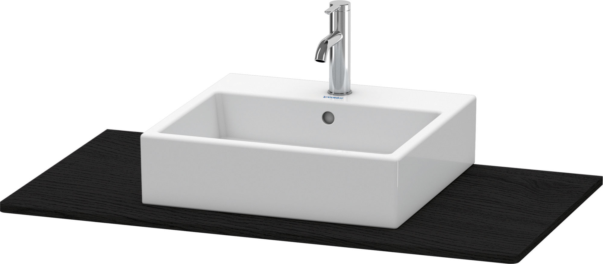 Duravit Konsole XSquare mit einem Ausschnitt 16x1000x550mm, Eiche Schwarz