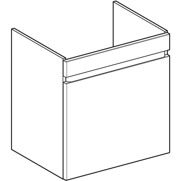Geberit Renova Plan US f. WT, mit 1 Schublade u. Innenschubl., 58,5x60,6x44,6cm, weiß