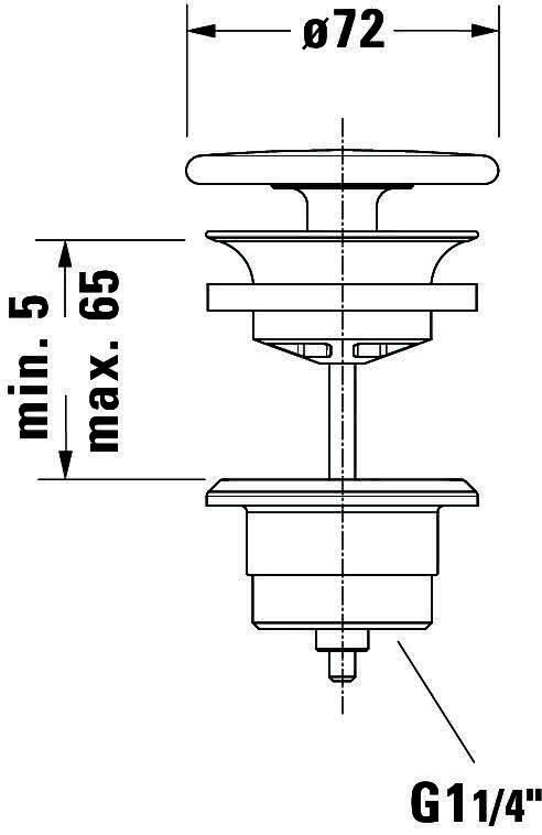 DU Schaftventil m.keramischer Ventilabdeckh.Weiß SeidenMatt