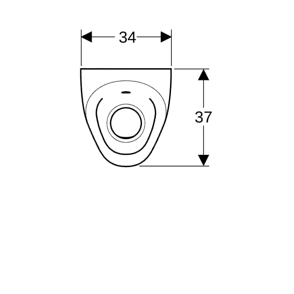 Geberit Selva Urinal, für UP-Strg. Zulauf hinten, weiß