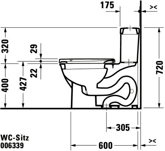 DU WC-Sitz mit Absenkautomatik Scharniere edelstahl, lang, weiß
