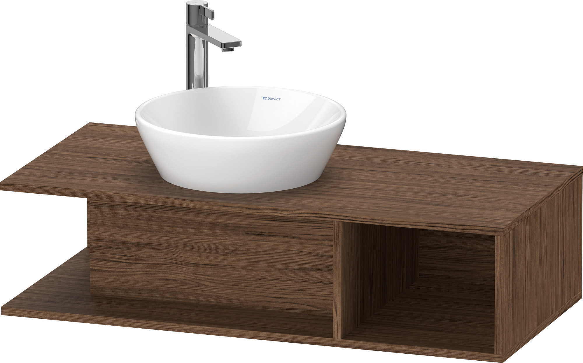 Duravit D-Neo WTU wandh.,1 offenes Fach r., 260x1000x480mm, Nussbaum Dunkel