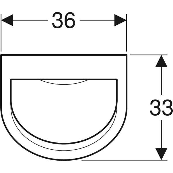 Geberit Flow Urinal, Zulauf von hinten Abgang nach hinten, weiß, KeraTect