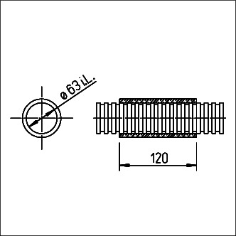 Helios FRS-VM 63 Verbindungsmuffe DN 63 mm