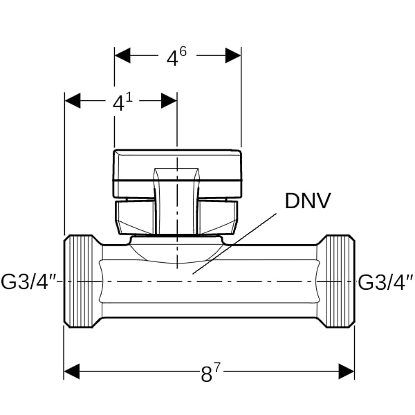 Geberit Temp- und Volumenstromsensor für GEBUS, DNV:15, Rg G3/4