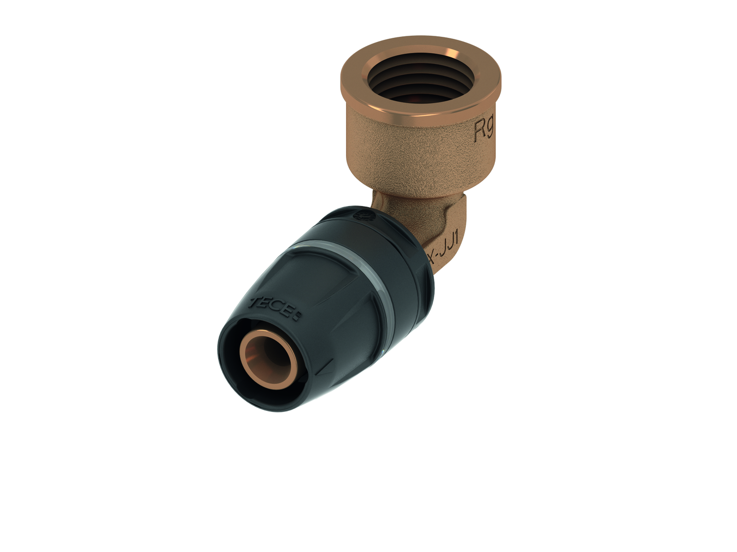 TECElogo-Push Winkelübergangsmuffe Dim. 32 x Rp 1", Rotguss/Si-Bronze