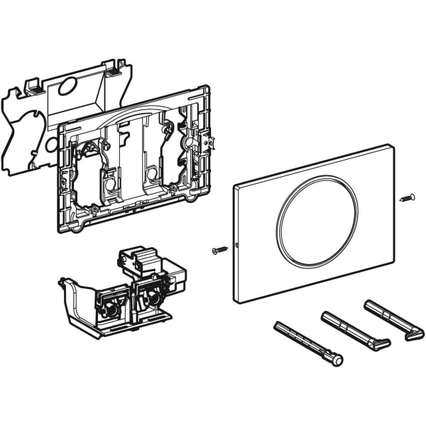 Geberit Sigma10 WC-Strg., rund, elektron. Sp. Netz., 1-M-Sp., SKG, Funk, gebü.Etc/pol.