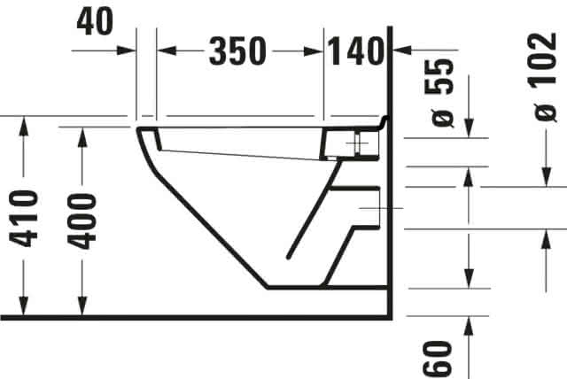 DU Wand-WC Design Classics Hornberg 530 mm, Tiefspüler, weiß