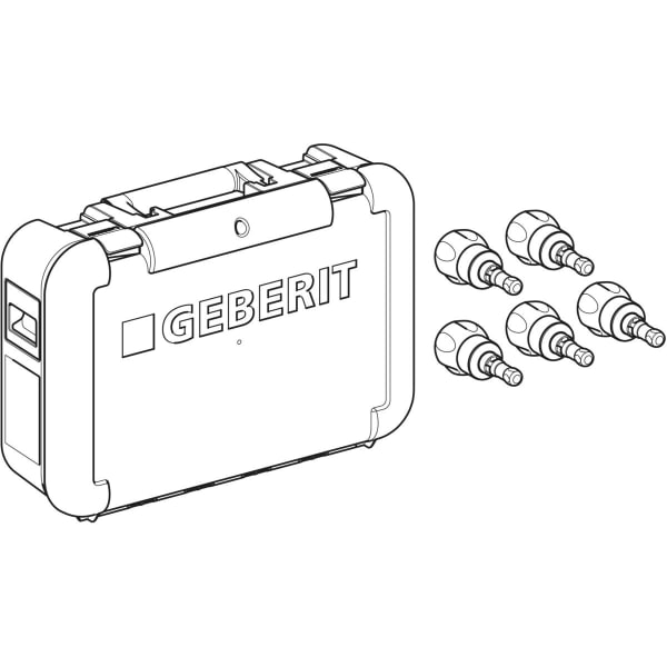 Geberit Koffer für FlowFit Uni. Übergangset auf Fremd. m. Kalibrierung