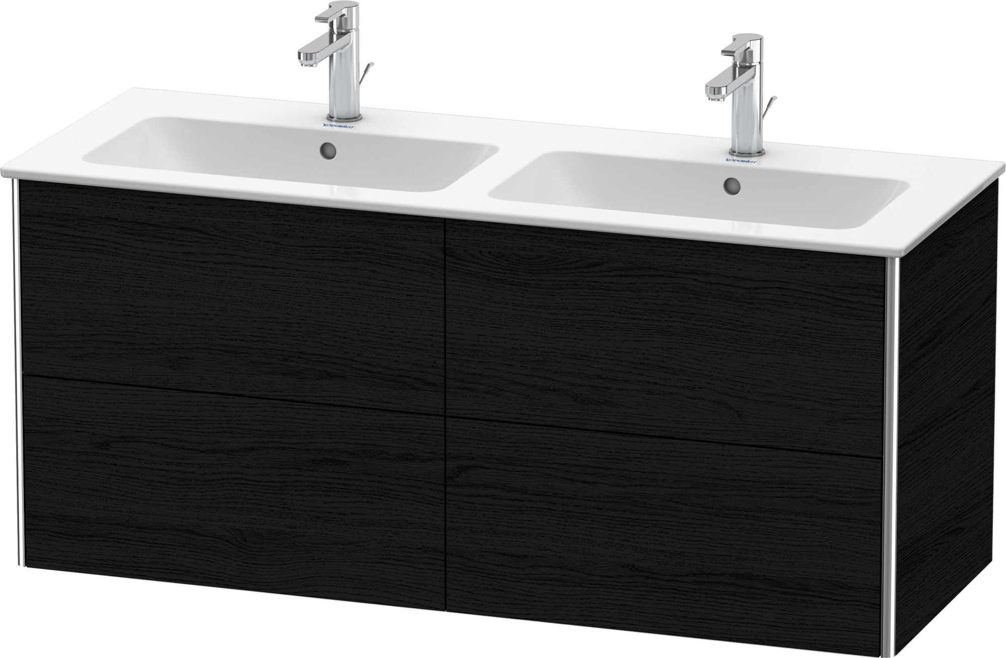 Duravit WT-Unterbau XSquare, 4 Schubkästen 560x1280x478mm, Eiche Schwarz