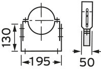 Vaillant Wandhalterung 50 bis 90 mm, Edelstahl Vaillant Wandhalterung 50 bis 90 mm, Edelstahl