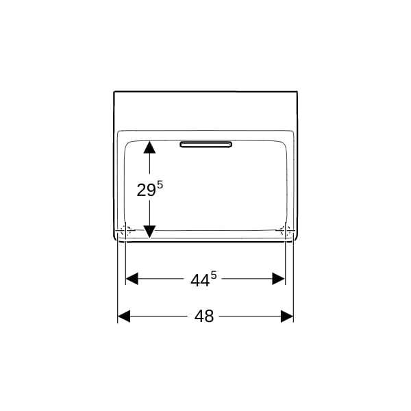 Geberit ONE AS-WT eckig, 50x41cm, CleanDrain o. Hl., o. Ül., weiß matt/weiß glzd.