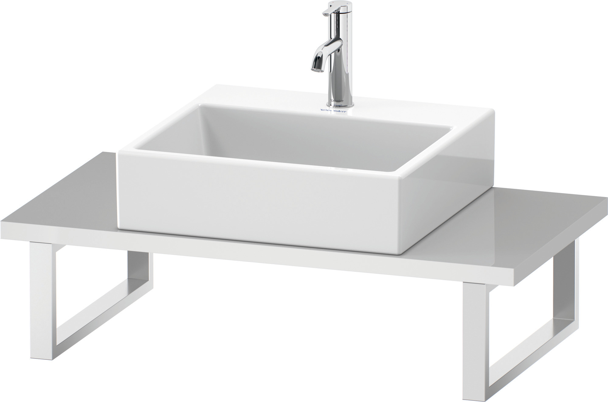 Duravit Konsole variabel L-Cube Compact 1 Ausschn.,30xvarx480,Eiche Schwarz
