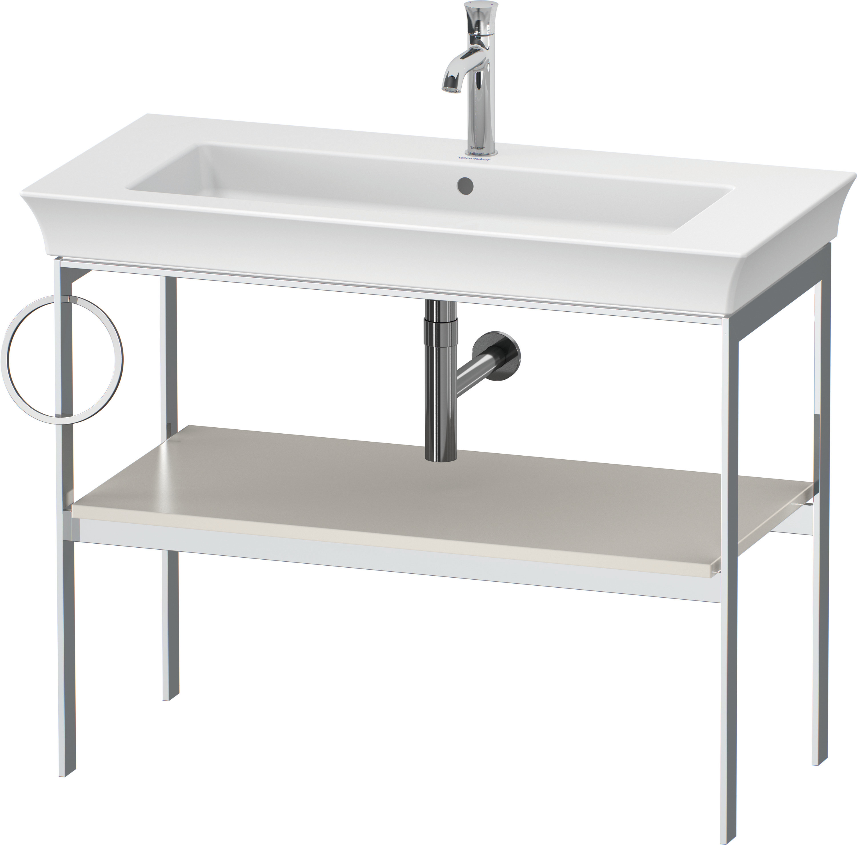 Duravit Metallkonsole bodenst. White Tulip 760x984x450,HH l.,Nordic Weiß Sdm.