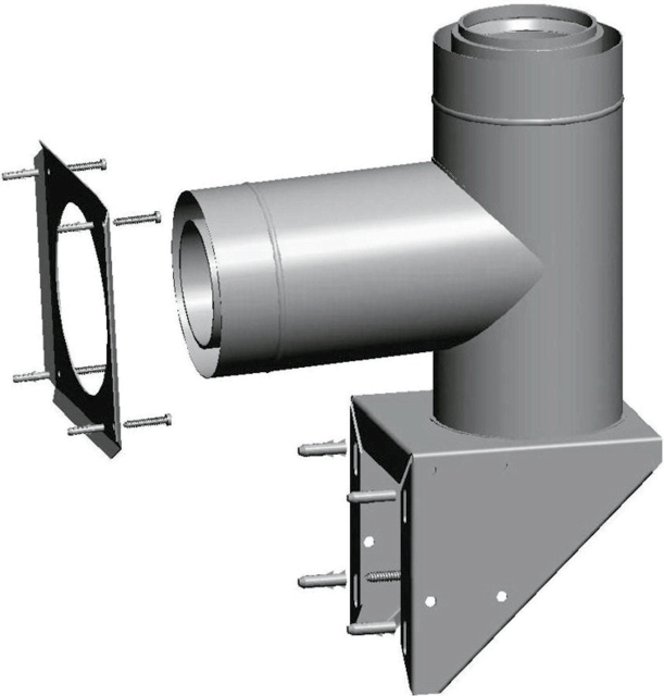 Wolf Außenwandkonsole DN110/160 aus Edelstahl/PP Wolf Außenwandkonsole DN110/160 aus Edelstahl/PP