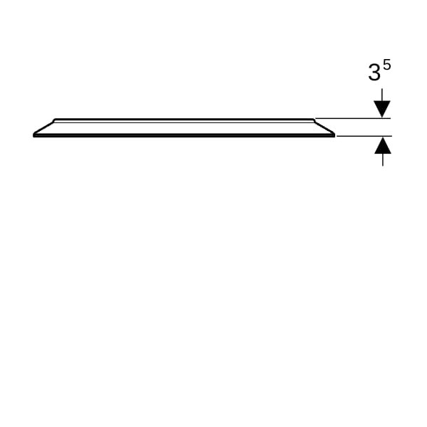 Geberit Option LSP, rund, direkte Bel. u. ind. Bel., d:60cm